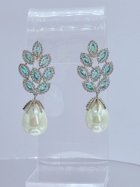 Aros circones y perla shell