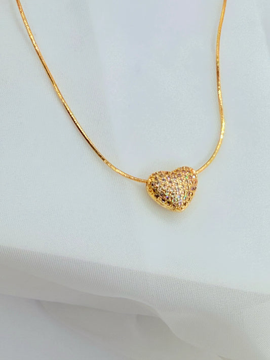 COLLAR SPARKLE HEART - Corazón con Circonitas