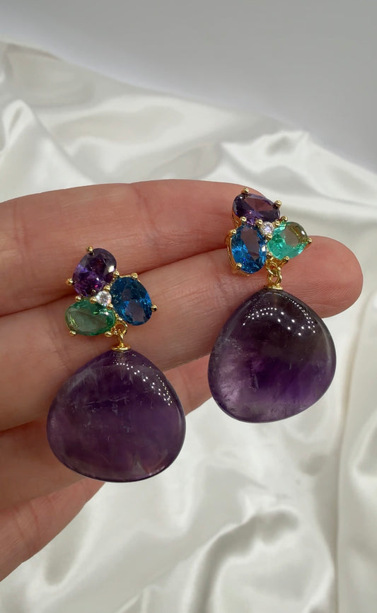 Aros de Piedra Natural - Gota Aurea