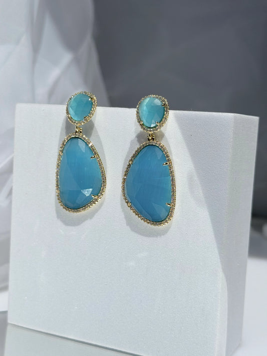 Aros Circones y Piedra - Azure