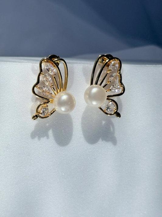 Aros de Perla - Butterfly Pearl