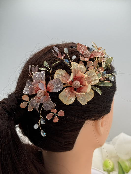 Tocado novia fabricado a mano único exclusivo 