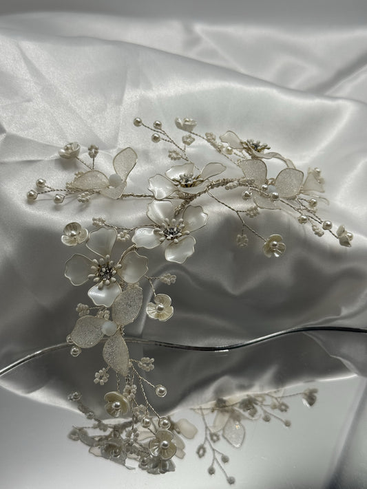 Tocado de Novia Flores de Cristal - Élysée