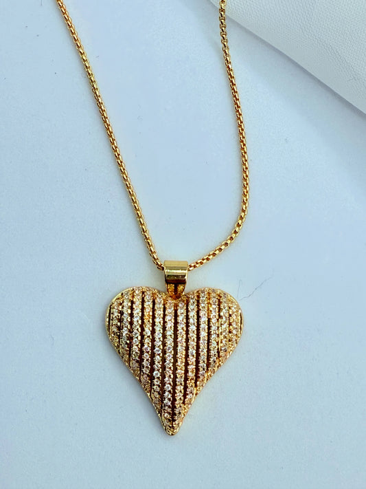 COLLAR SPARKLE HEART - Corazón con Circonitas