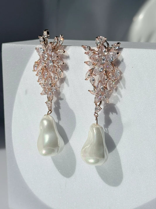 Aros Cristal Rose Gold