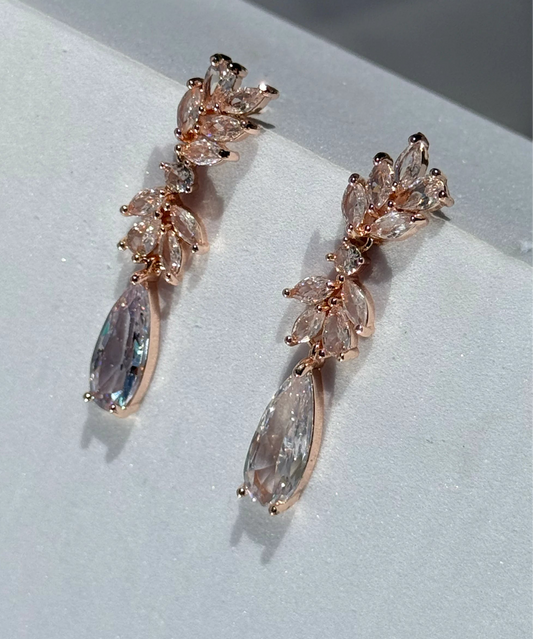 Aros Circones Oro Rosa - Eloidie