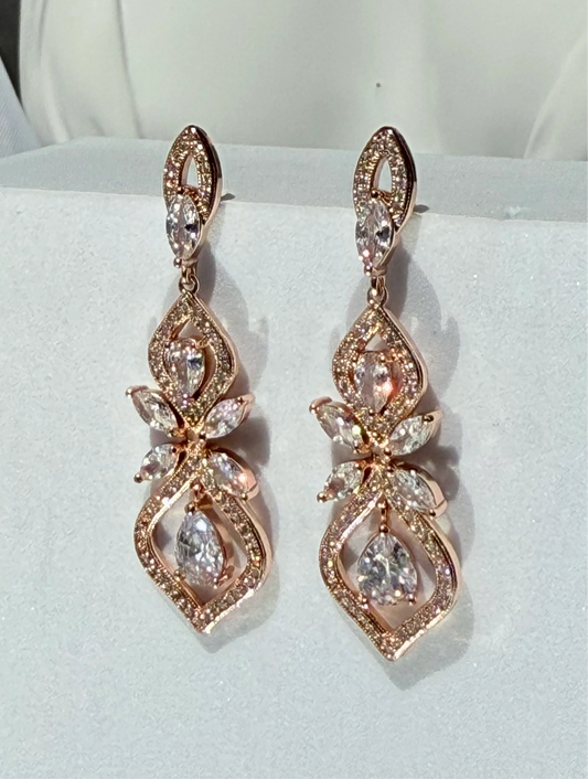Aros Circones Oro Rosa - Lysandra