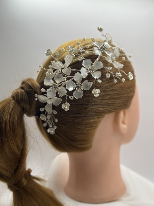 Tocado de Novia Flores de Cristal - Élysée