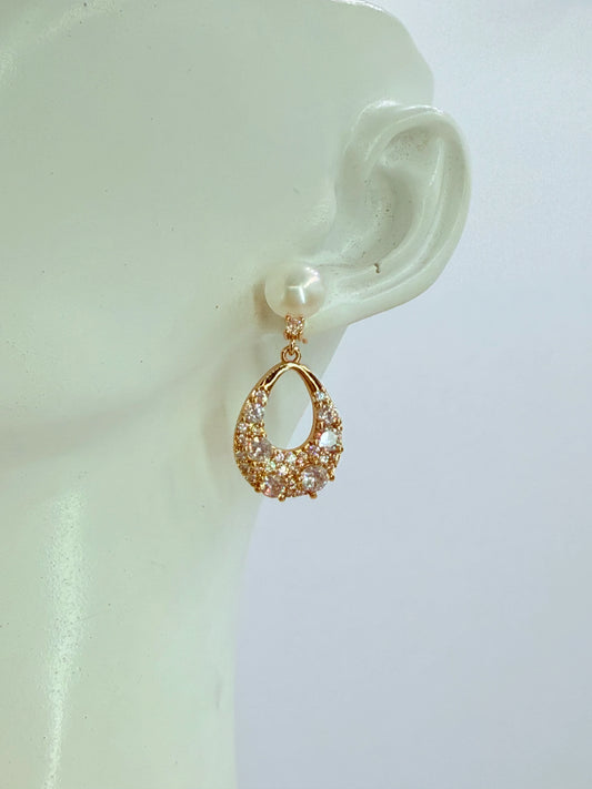 Aros Perla y Gota Calada de Circones