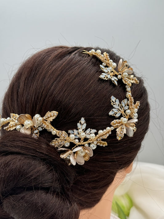 Tocado de Novia Multiforma - Golden Ivy