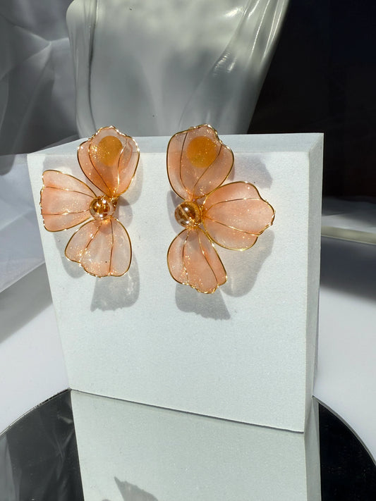Aros de Autor Flor de Cristal - Damasco Iridiscente