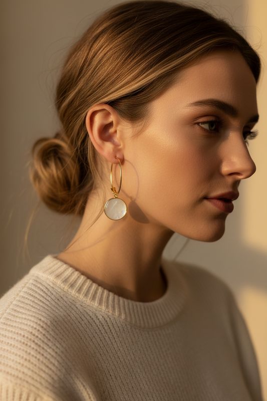Aros de Nácar y Baño de Oro - Luna