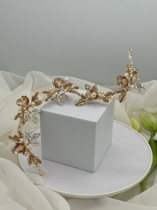 Tocado de Novia Multiforma - Golden Ivy