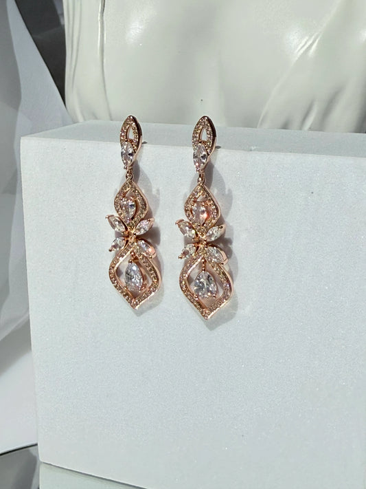 Aros Circones Oro Rosa - Lysandra