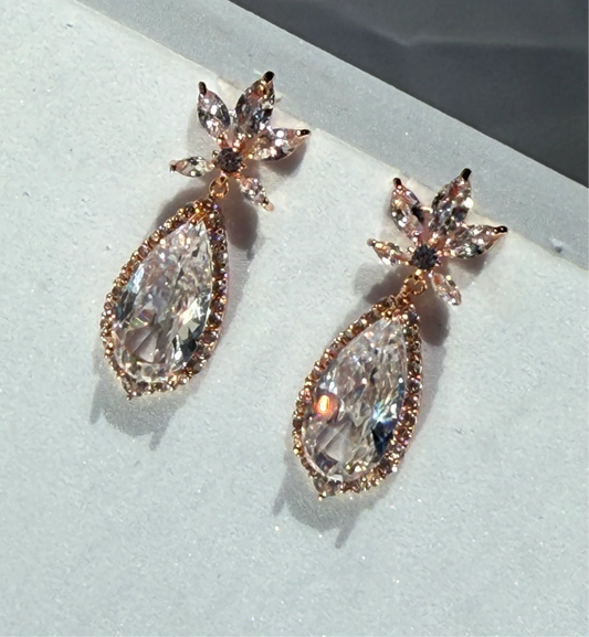 Aros Circones Oro Rosa - Celestial