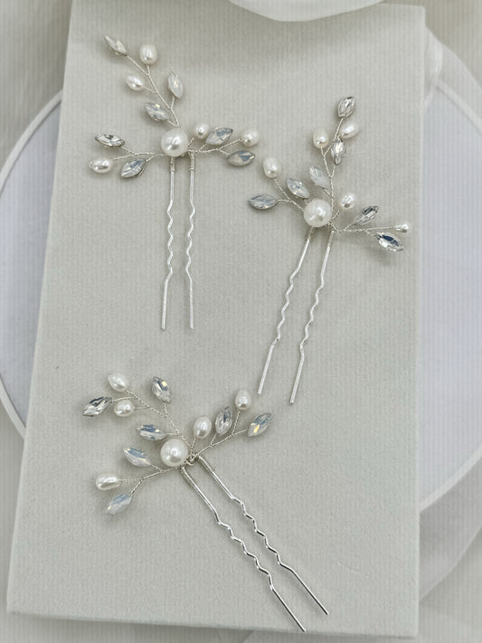 Set de Novia Triple Pin - Aurora Blanca