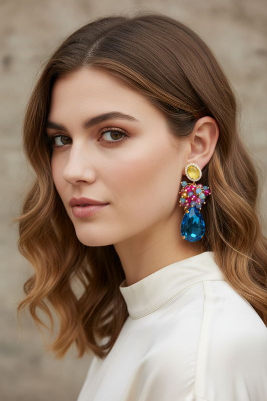 Aros Bora Bora Calipso Fucsia y Amarillo