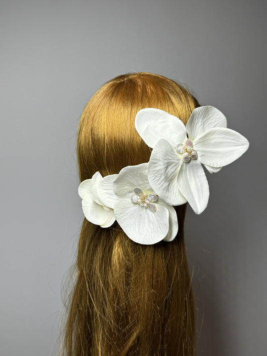 Tocado de Novia - Triple Orquídea