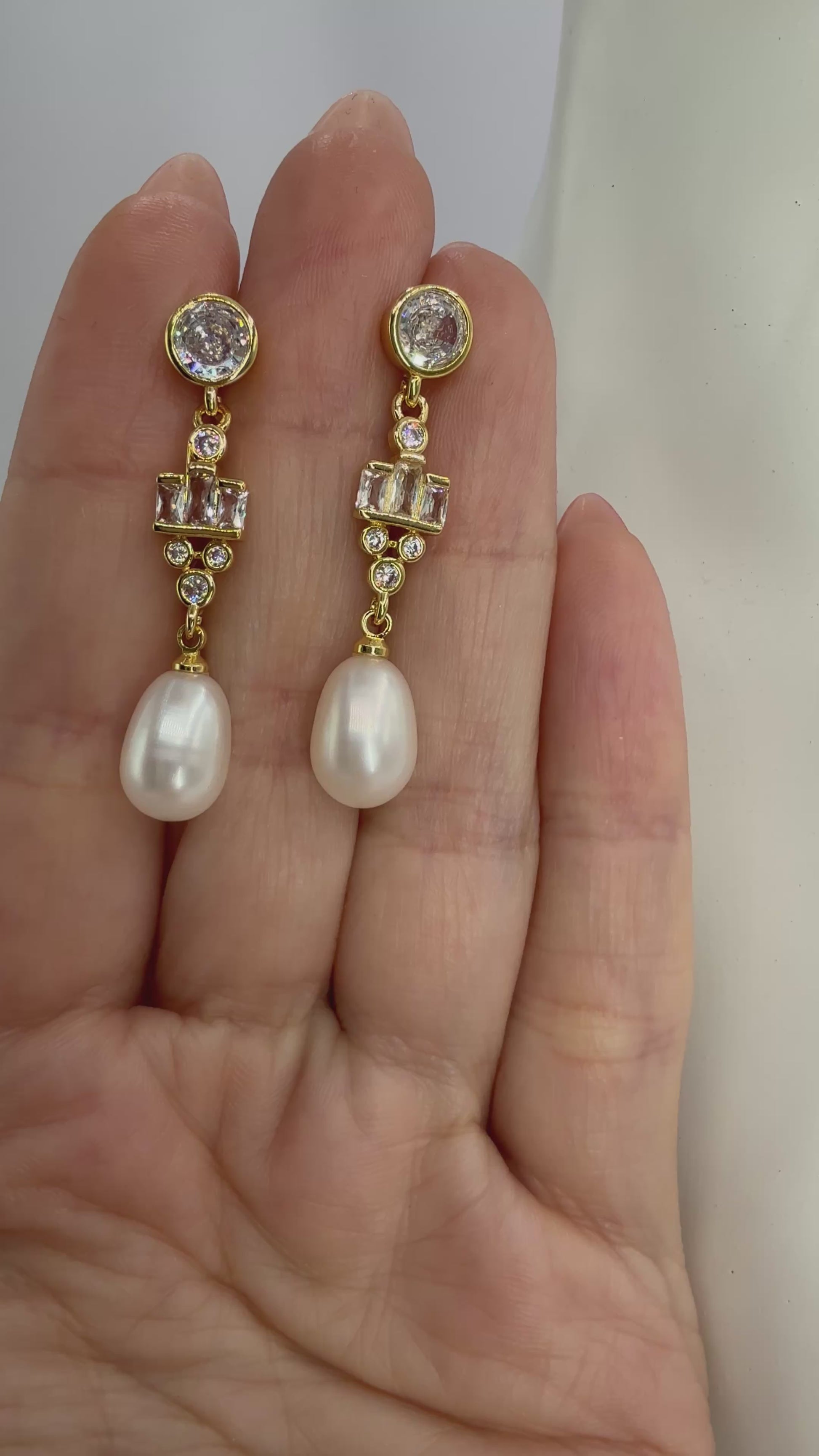Aros Vintage Circones y Perla